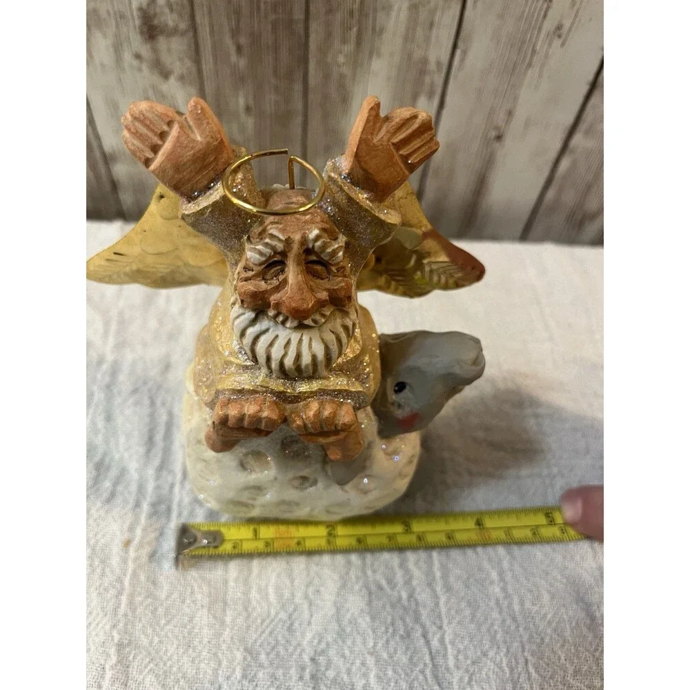 David Frykman 1996 All That Glitters Too Christmas Angel on Sheep Brass Wings